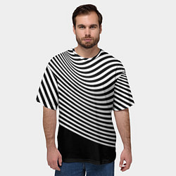 Футболка оверсайз мужская Trendy raster pattern, цвет: 3D-принт — фото 2