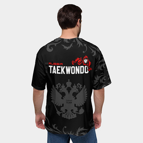 Мужская футболка оверсайз Сборная России по тхэквондо / 3D-принт – фото 4