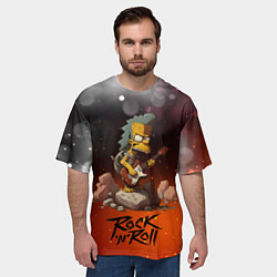 Футболка оверсайз мужская Simpsons rock n roll, цвет: 3D-принт — фото 2