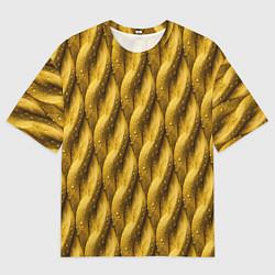 Футболка оверсайз мужская Сочная текстура из плетеного банана, цвет: 3D-принт