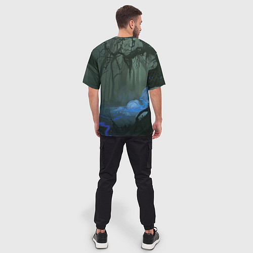 Мужская футболка оверсайз Граф Хомякула в темном лесу / 3D-принт – фото 4