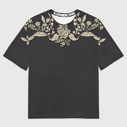 Футболка оверсайз мужская Винтажная роза, цвет: 3D-принт