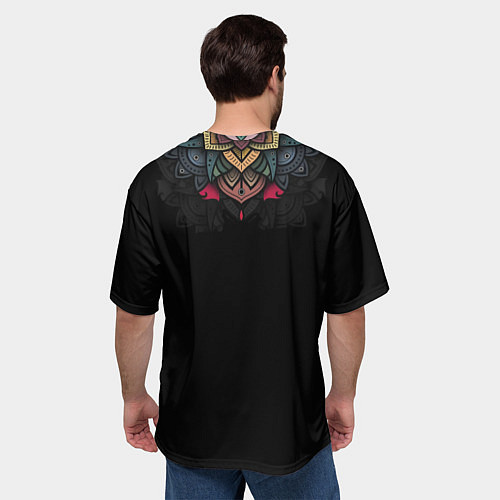 Мужская футболка оверсайз Узор мандала / 3D-принт – фото 4