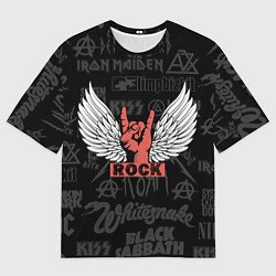Мужская футболка оверсайз Рок хэви-метал