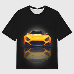 Футболка оверсайз мужская Первый российский гиперкар Flanker F, цвет: 3D-принт