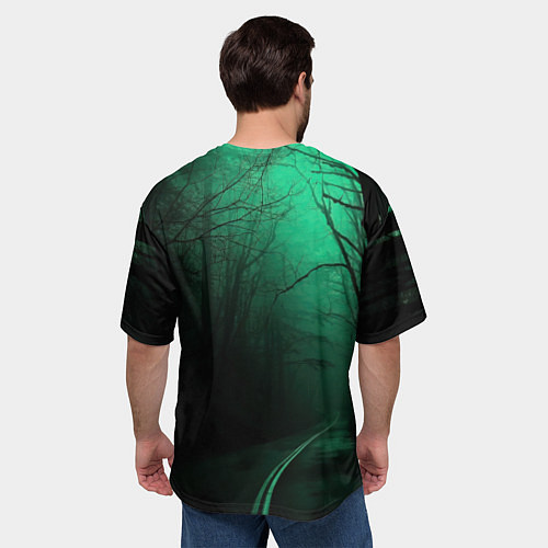 Мужская футболка оверсайз Simpsons hard rock / 3D-принт – фото 4