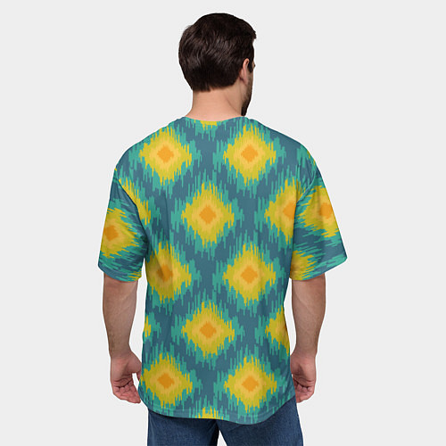 Мужская футболка оверсайз Этника узор / 3D-принт – фото 4