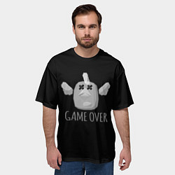 Футболка оверсайз мужская Chicken Gun Game over, цвет: 3D-принт — фото 2