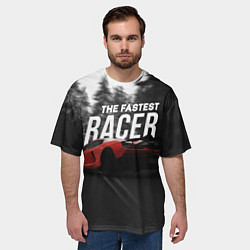 Футболка оверсайз мужская The fastest racer, цвет: 3D-принт — фото 2