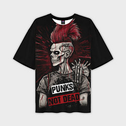 Мужская футболка оверсайз Punks not dead