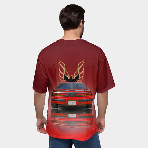 Мужская футболка оверсайз Американский спорткар Pontiac Firebird / 3D-принт – фото 4