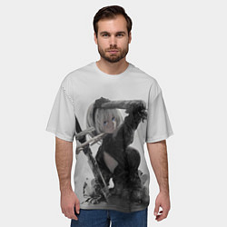 Футболка оверсайз мужская YoRHa 2-gou B-gata - android, цвет: 3D-принт — фото 2