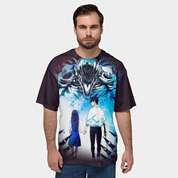 Футболка оверсайз мужская Магическая битва проклятие, цвет: 3D-принт — фото 2
