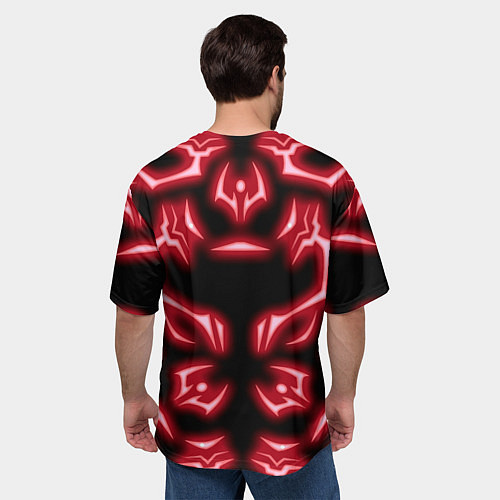 Мужская футболка оверсайз Магическая битва светящиеся Знаки Сукуны / 3D-принт – фото 4