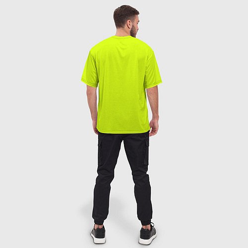 Мужская футболка оверсайз Fresh lime / 3D-принт – фото 4