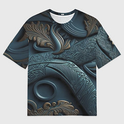 Мужская футболка оверсайз Узорные фракталы