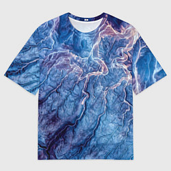 Мужская футболка оверсайз Мраморный узор