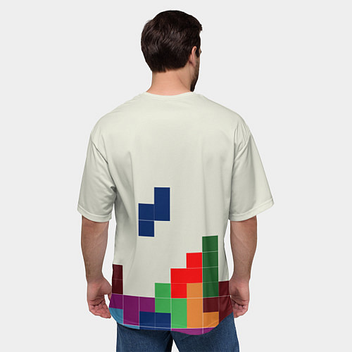Мужская футболка оверсайз Поиграем в Тетрис / 3D-принт – фото 4