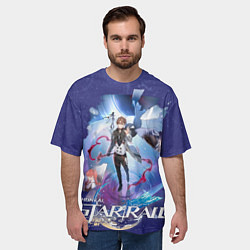 Футболка оверсайз мужская Вельт Хонкай Стар Рейл, цвет: 3D-принт — фото 2