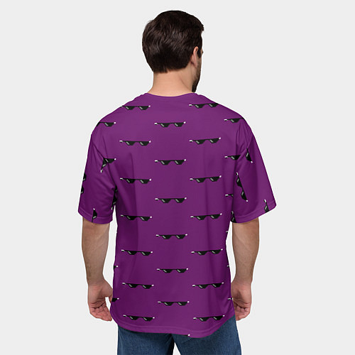 Мужская футболка оверсайз Вот Это Да Фиолетовый / 3D-принт – фото 4