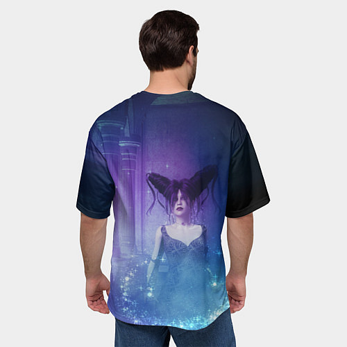 Мужская футболка оверсайз Ведьма со звездной пылью в старом замке / 3D-принт – фото 4