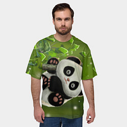 Футболка оверсайз мужская Панда на дереве отдыхает, цвет: 3D-принт — фото 2