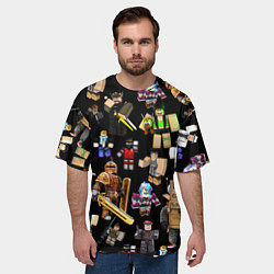 Футболка оверсайз мужская Роблокс и его персонажи, цвет: 3D-принт — фото 2