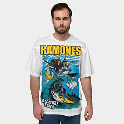 Футболка оверсайз мужская Ramones rock away beach, цвет: 3D-принт — фото 2