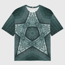 Мужская футболка оверсайз Звёздочный древний набор сигилов