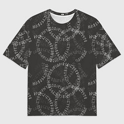 Мужская футболка оверсайз Круговые руны
