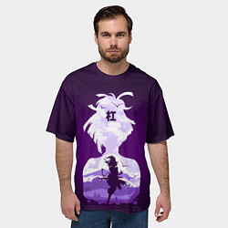 Футболка оверсайз мужская Юзуриха, цвет: 3D-принт — фото 2