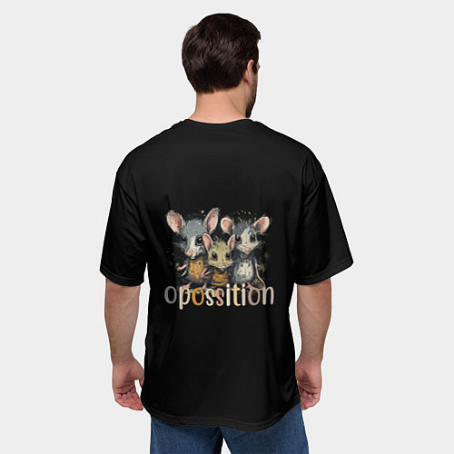 Мужская футболка оверсайз Все у них как у людей / 3D-принт – фото 4