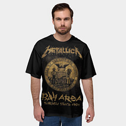 Футболка оверсайз мужская Металлика с гербом Сан Франциско, цвет: 3D-принт — фото 2