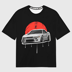 Футболка оверсайз мужская Nissan Silvia S14 - Japan style, цвет: 3D-принт