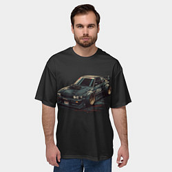 Футболка оверсайз мужская Nissan Skyline 2000 gtr, цвет: 3D-принт — фото 2