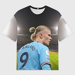 Футболка оверсайз мужская Эрлинг Холанд Манчестер, цвет: 3D-принт