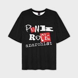 Мужская футболка оверсайз Панк-рок анархист