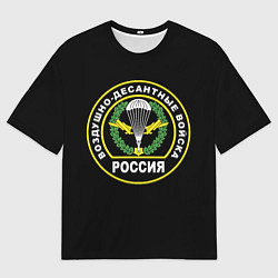 Футболка оверсайз мужская ВДВ - логотип, цвет: 3D-принт
