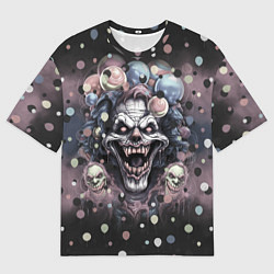 Футболка оверсайз мужская Клоун зомби, цвет: 3D-принт