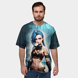 Футболка оверсайз мужская Jinx arcane League of legends, цвет: 3D-принт — фото 2