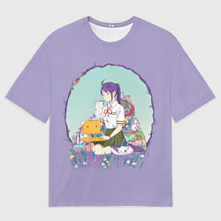 Футболка оверсайз мужская Судзумэ закрывающая двери: аниме, цвет: 3D-принт