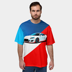 Футболка оверсайз мужская Нарисованный автомобиль, цвет: 3D-принт — фото 2