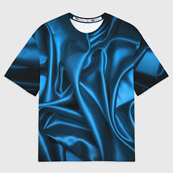 Футболка оверсайз мужская Синий шёлк, цвет: 3D-принт