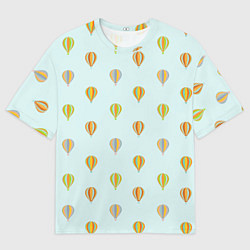 Футболка оверсайз мужская Полёт на шаре, цвет: 3D-принт