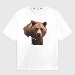 Футболка оверсайз мужская Grizzly, цвет: 3D-принт