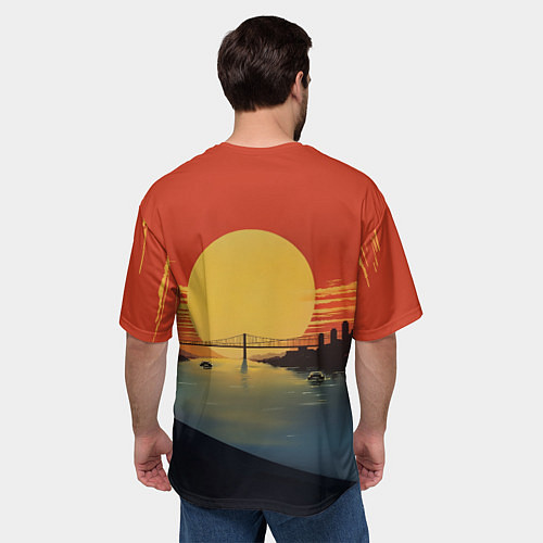 Мужская футболка оверсайз My summer car Toyota Carina 1600 ST / 3D-принт – фото 4