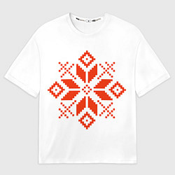 Футболка оверсайз мужская Удмуртский узор, цвет: 3D-принт