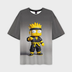 Мужская футболка оверсайз Bart Simpson - ninja - Japan