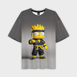 Футболка оверсайз мужская Bart Simpson - ninja - Japan, цвет: 3D-принт