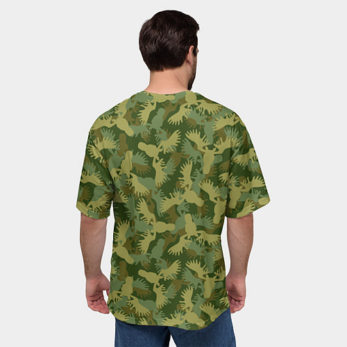 Мужская футболка оверсайз Лоси - камуфляж / 3D-принт – фото 4